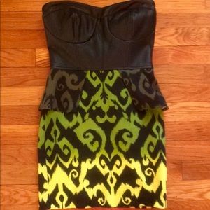 Dress - faux leather mini dress💚🖤💚